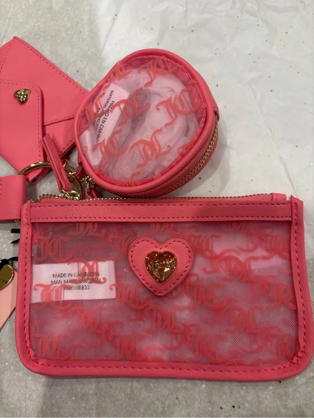 New Juicy couture 3 piece wristlet set
